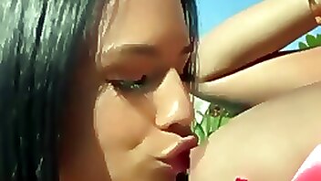 Pussy tits masturbation, poolside masturbation, amateur pool lesbian, big pussy masturbating, amateur big boobs masturbation
